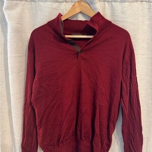 Men's Classic Maroon Turtleneck Sweater